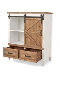 Kast met schuifdeur en 2 lades - beige - maat 89x77 cm - bonprix