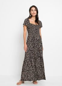 Maxi jurk van viscose korte maat - zwart - maat 40/42 (M) - viscose - bonprix
