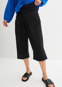 Capri broek van mousseline - zwart - maat 44 - 100% katoen,mousseline - bonprix
