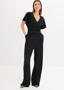 Jersey jumpsuit - zwart - maat 48/50 (XL) - viscose - bonprix