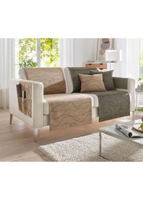 unisex Woonserie in chocolade ,maat 38 x 38 cm - Kussenovertrek, WITT, 52% Polyacryl, 33% Polyester, 15% Katoen