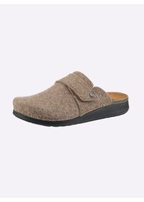 MUBB Heren Pantoffel met memory-voetbed in beige ,maat 40, Witt, 100% Vilt