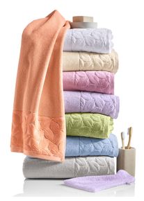 w&auml;schepur unisex Handdoek in apricot ,maat 50x100 cm - Handdoek, Witt, 100% Katoen