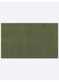 wash+dry by Kleen-Tex unisex Voetmat in groen ,maat 40x60 cm - rechthoekig, Witt, 100% Polyamide. Achterzijde: 100% Elastiek