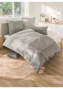 Biberna unisex Bedtextiel in grijs ,maat 80x80/135x200 cm, Witt, 100% Katoen