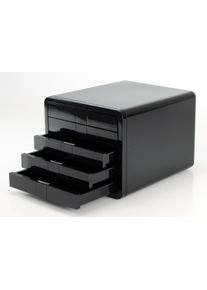 HAN iBox Schubladenbox Schreibtischorganisation 5 Schubladen DIN A4 C4 schwarz