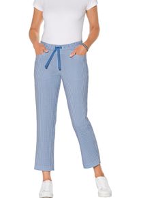 Damska 7/8 nohavice na gumu Stredne modrá-svetlobéžová potlač veľkosť 56