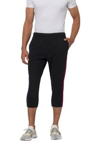 Herren 3/4-Hose mit Kontrast-Paspeln schwarz Größe 50