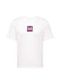 Jack & Jones JACK & JONES Koszulka 'JCOBERLIN' dla mężczyzn bakłażan / orchidea / czarny / biały Rozmiar XS