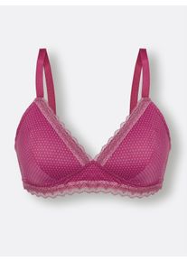 wäschepur Damen Schalen-BH ohne Bügel in magenta-bedruckt ,Größe 100B, Witt, 82% Polyamid, 18% Elasthan