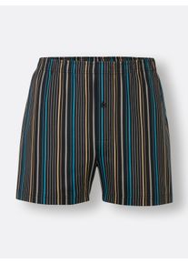 Heren Boxershorts in zwart geprint ,maat 5, WITT, 100% Katoen