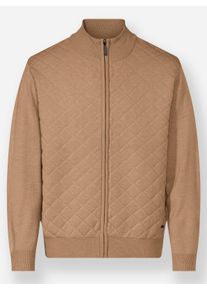 Marco Donati Heren Vest met ritssluiting in camel ,maat 48, Witt, 68% Polyacryl, 29% Wol, 2% Polyester, 1% Elastan