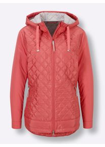 Dames Functioneel jack met achter langere zoom in grapefruit ,maat 38, Witt, 100% Polyester. Mouwen: 100% Polyester. Wattering: 100% Polyester