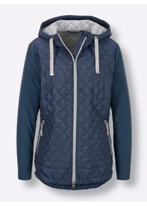 Damen Funktionsjacke mit hinten l&auml;ngerem Saum in dunkelblau ,Gr&ouml;&szlig;e 38, Witt, 100% Polyester. &Auml;rmel: 100% Polyester. Wattierung: 100% Polyester