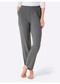 feel good Dames Broek in marine + antraciet gemêleerd ,maat 36/38, Witt, 95% Katoen, 5% Elastan
