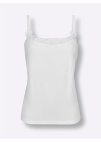 w&auml;schepur Damen Tr&auml;gerhemd in wei&szlig; ,Gr&ouml;&szlig;e 38, Witt, 95% Baumwolle, 5% Elasthan