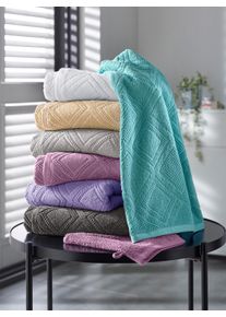 wäschepur unisex Handdoek in vanille ,maat 70x140 cm - Douchelaken, Witt, 100% Katoen