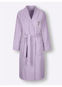 feel good Dames Badjas in lila ,maat 36/38, Witt, 100% Katoen