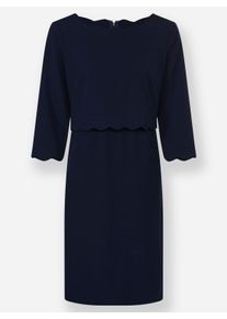 Damen Etuikleid in 2-in-1-Optik in marine ,Größe 19, WITT, 95% Polyester, 5% Elasthan