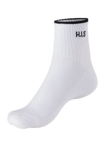 H.I.S. Dames Sportsokken in wit ,maat 47/48, Witt, 77% Katoen, 22% Polyamide, 1% Elastan
