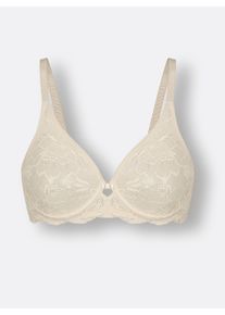 Triumph Dames Beugelbeha in champagne ,maat 100B, Witt, 74% Polyamide, 26% Elastan