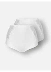 wäschepur Dames Correctieslip in wit ,maat 36/38, Witt, 95% Katoen, 5% Elastan