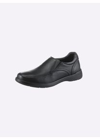 Herren Slipper mit Leder-Wechselfußbett in schwarz ,Größe 40, Witt, 100% Glattleder