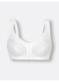 wäschepur Dames Beha zonder beugel met voorsluiting in wit ,maat 100A, Witt, 85% Polyamide, 15% Elastan