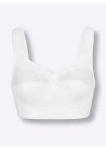 wäschepur Dames Steunbeha zonder beugel in wit ,maat 100A, Witt, 57% Katoen, 36% Polyamide, 7% Elastan