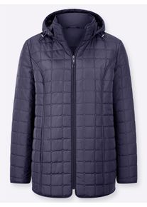 Dames Gewatteerde jas met afritsbare capuchon in marine ,maat 38, WITT, 100% Polyester. Wattering: 100% Polyester