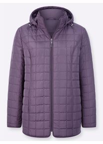 Dames Gewatteerde jas met afritsbare capuchon in vijg ,maat 40, WITT, 100% Polyester. Wattering: 100% Polyester