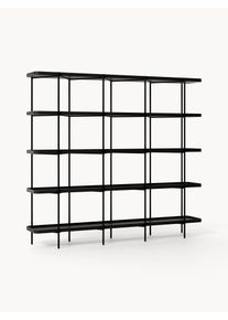 Regał z drewna Renee Czarny Drewno, Metal S 200 x W 181 cm | Westwing Collection