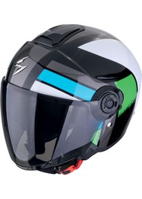 Scorpion EXO-City II Blur, integraalhelm , kleur: Zwart/Wit/Groen/Blauw , maat: XL