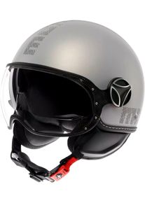 Momo Design Momodesign FGTR Evo Hip, jethelm , kleur: Mat Zilver/Donkergrijs , maat: M