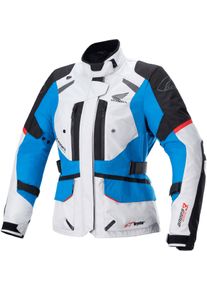 Alpinestars Honda Stella Andes V3, Casaco têxtil Drystar para mu , cor: Cinzento Claro/Azul/Vermelho/Preto , tamanho: M