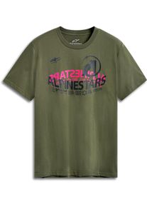 Alpinestars Semicircle CSF, t-shirt , couleur: Olive/Noir/Fuchsia , taille: S