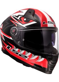 LS2 FF811 Vector II Buntri, kask pełnotwarzowy , kolor: Czarny/Czerwony/Biały , rozmiar: XS