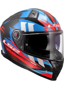 LS2 FF811 Vector II Carbon Tantic, kask pełnotwarzowy , kolor: czarny/niebieski/czerwony , rozmiar: XXL