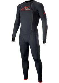 Alpinestars Tech-Air 10 Race System, fato funcional curto , cor: Preto/Vermelho Claro , tamanho: M