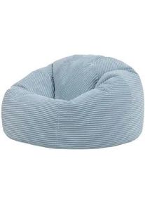 I.C.O.N. icon Sitzsack Klassisch , Cord , Hellblau , Textil , 200 L , Rund , 85x50x85 cm , Hergestellt in Deutschland, Oeko-Tex® Standard 100, Reach , Wohnzimmer, Hocker, Sitzsäcke, XXL Sitzsäcke