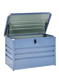 Beliani Aufbewahrungsbox Blau Cebrosa , Metall , 100x64x62 cm , Gartenzubehör, Kissenboxen