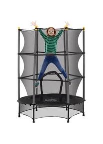 HOMCOM Kindertrampolin , Schwarz , Metall, Kunststoff , 140x140 cm , Outdoor Spielzeug