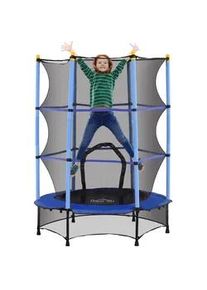 HOMCOM Kindertrampolin , Blau , Kunststoff, Metall , 140x140 cm , Outdoor Spielzeug