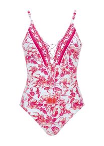 Olympia Damer Badedragt pink / lyser&oslash;d / hvid St&oslash;rrelse L