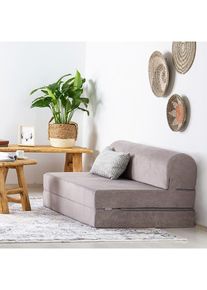 HanahHome Slaapbank "Magic" grijs - (B)2,5 x (H)1200 x (D)82 cm - 80%