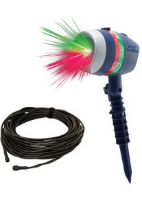 MediaShop Motivstrahler »Star Shower Laser Magic« Inkl. 20 m Spezial Outdoor-Verlängerungskabel und Indoor-Standfuß in bunt, Größe Höhe: 40 cm