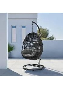 Hängesessel Marcella Grau Metall/Kunststoff/Outdoorstoff