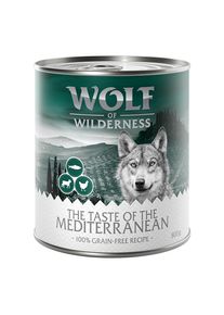 6x800g Wolf of Wilderness Taste of The Mediterranean comida húmeda para perros