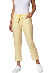 Damska 7/8 nohavice na gumu Žlto-svetlobéžová potlač veľkosť 56