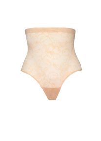 Bye Bra Dames Shapingslip 'Lacy High Waist Shaping Thong' beige S